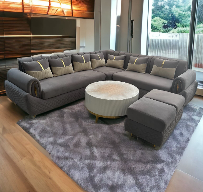 Grey living room 7 seater sofa - Grab a Seat